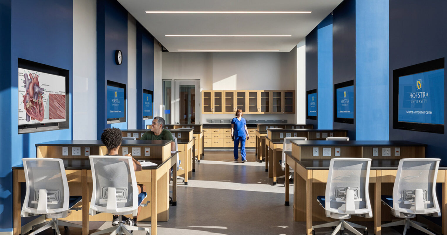 Interior lab space within Hofstra Science & Innovation Center